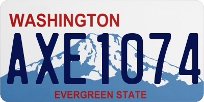 WA license plate AXE1074