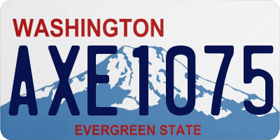 WA license plate AXE1075