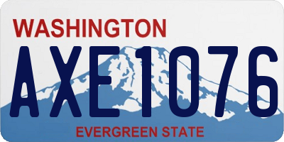 WA license plate AXE1076