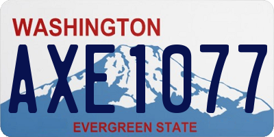 WA license plate AXE1077
