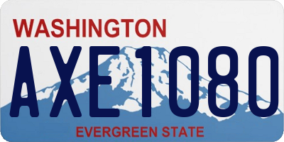 WA license plate AXE1080