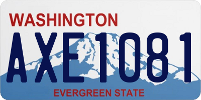WA license plate AXE1081