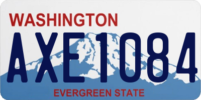 WA license plate AXE1084