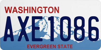 WA license plate AXE1086
