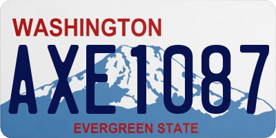 WA license plate AXE1087
