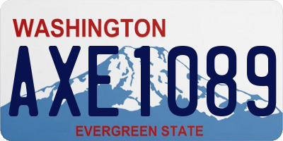 WA license plate AXE1089