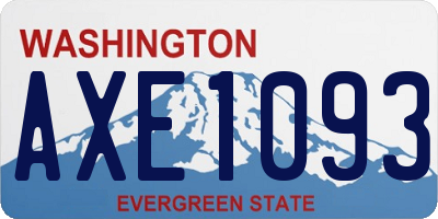 WA license plate AXE1093