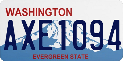 WA license plate AXE1094