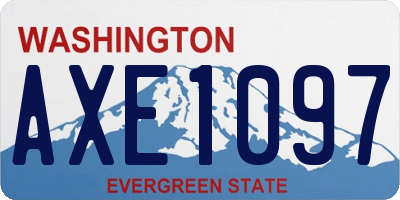 WA license plate AXE1097
