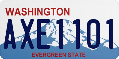 WA license plate AXE1101