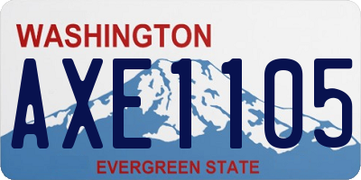 WA license plate AXE1105