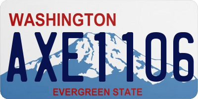 WA license plate AXE1106
