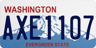 WA license plate AXE1107