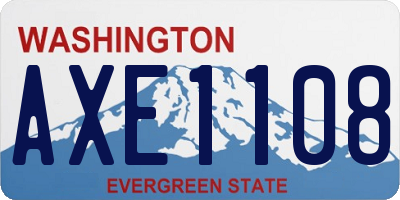 WA license plate AXE1108