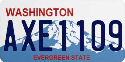 WA license plate AXE1109