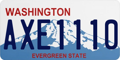 WA license plate AXE1110