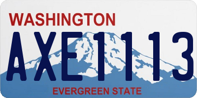 WA license plate AXE1113