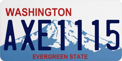 WA license plate AXE1115