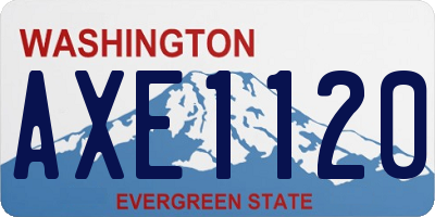WA license plate AXE1120