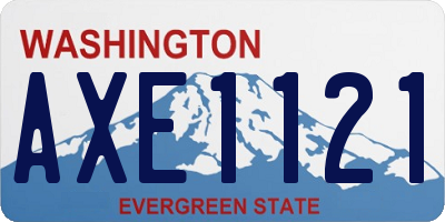 WA license plate AXE1121