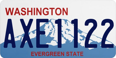 WA license plate AXE1122