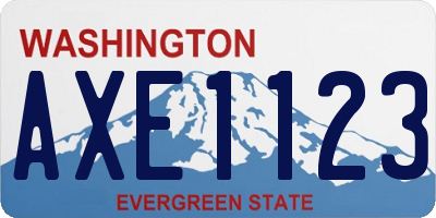 WA license plate AXE1123
