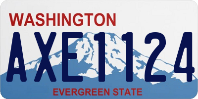 WA license plate AXE1124