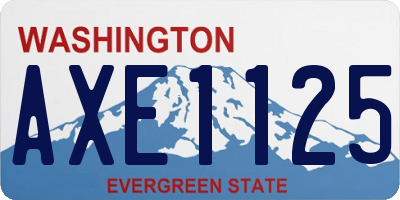 WA license plate AXE1125