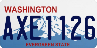 WA license plate AXE1126