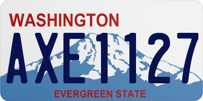 WA license plate AXE1127