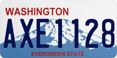 WA license plate AXE1128