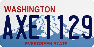 WA license plate AXE1129