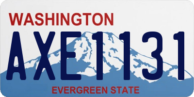 WA license plate AXE1131