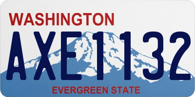WA license plate AXE1132