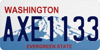 WA license plate AXE1133