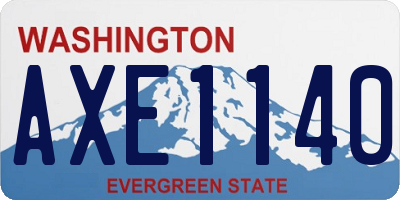 WA license plate AXE1140