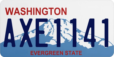 WA license plate AXE1141