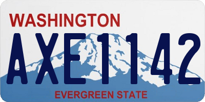 WA license plate AXE1142