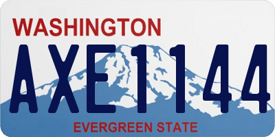 WA license plate AXE1144