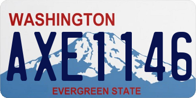 WA license plate AXE1146