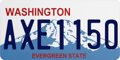 WA license plate AXE1150