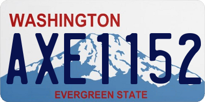 WA license plate AXE1152
