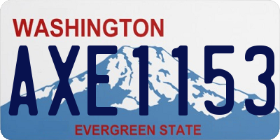 WA license plate AXE1153