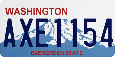 WA license plate AXE1154
