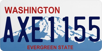 WA license plate AXE1155