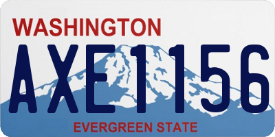WA license plate AXE1156