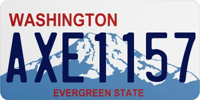 WA license plate AXE1157
