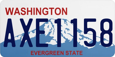 WA license plate AXE1158