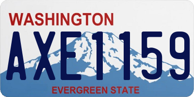 WA license plate AXE1159