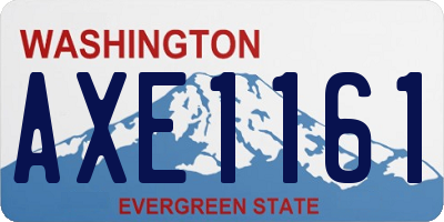 WA license plate AXE1161